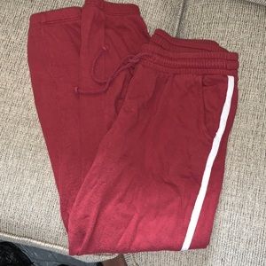 Red joggers